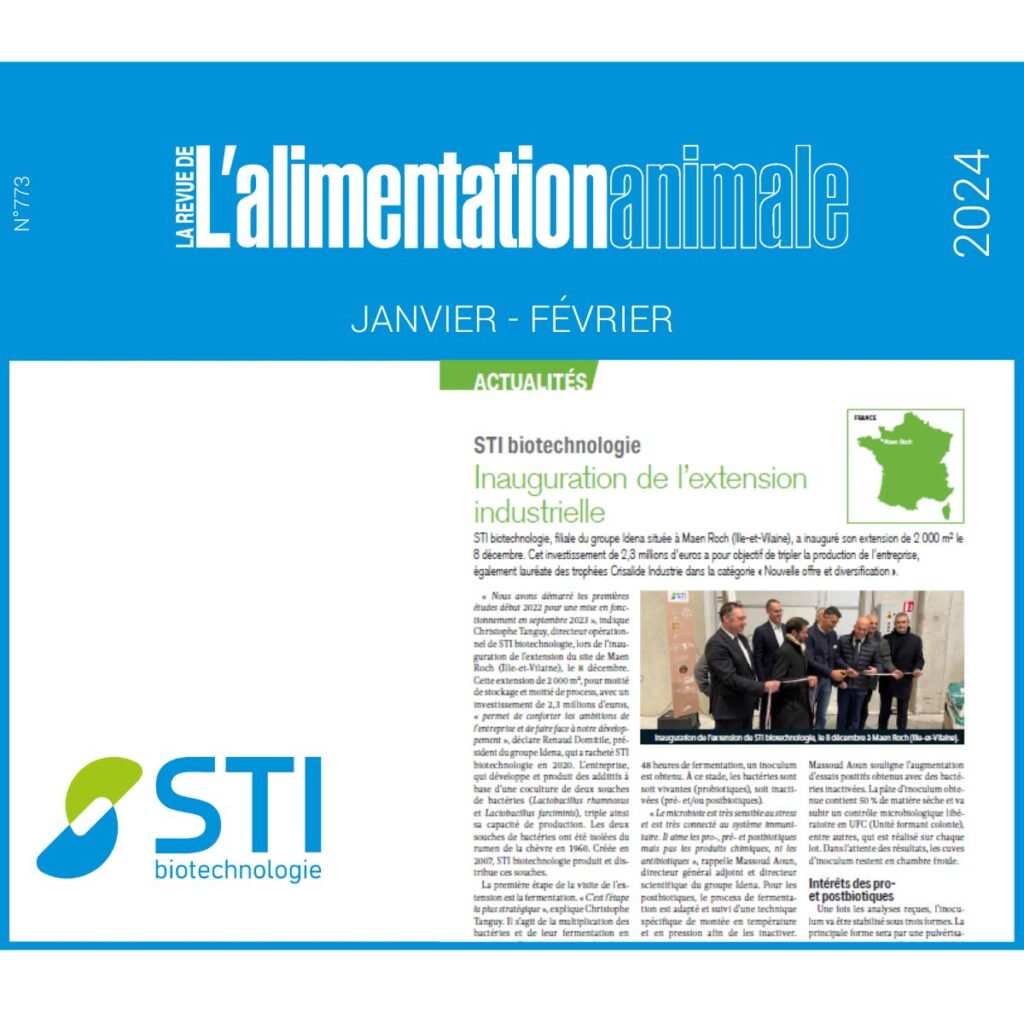 La Revue de l'Alimentation Animale - STI biotechnologie - Janvier 2024